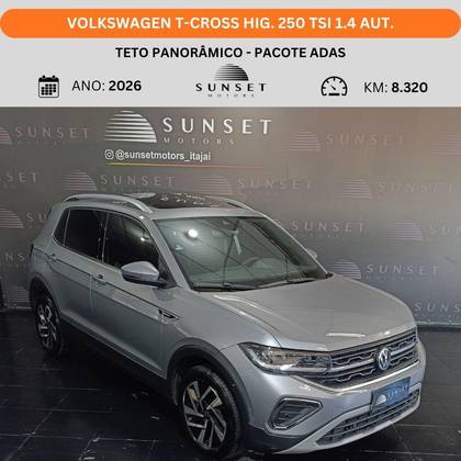 VOLKSWAGEN T-CROSS 1.4 250 TSI TOTAL FLEX HIGHLINE AUTOMÁTICO VOLKSWAGEN T-CROSS 1.4 250 TSI TOTAL FLEX HIGHLINE AUTOMÁTICO